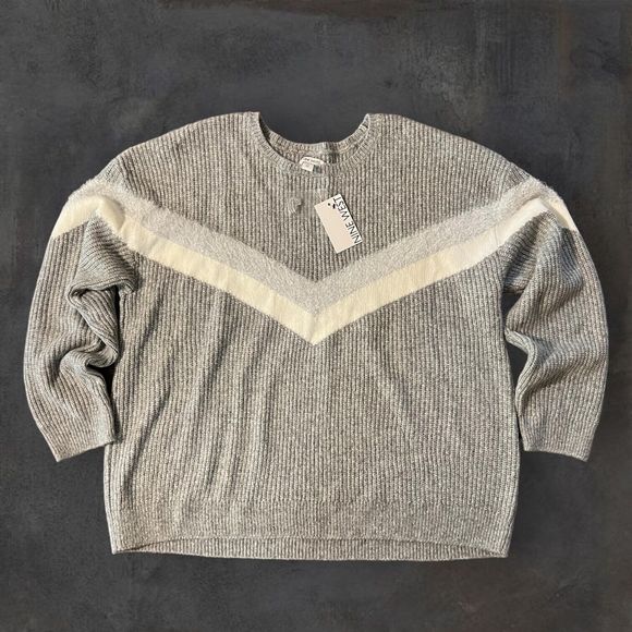 Nine West Pullover Sweater Size‎ XL Women Gray Acrylic Nylon Long Sleeve Scoop - Picture 1 of 6